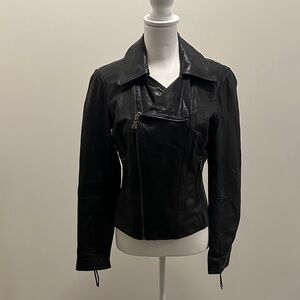 June Black Genuine Leather Women's Jacket